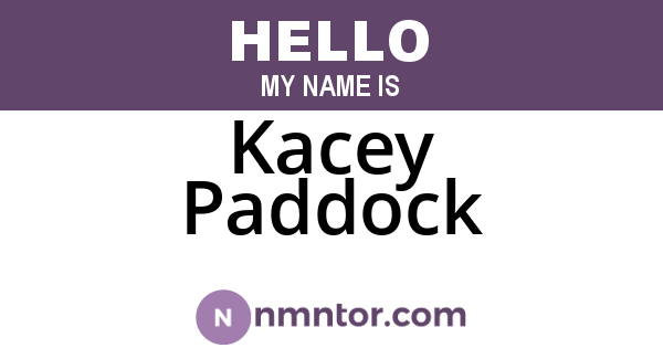 Kacey Paddock