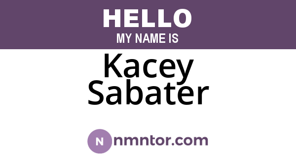 Kacey Sabater