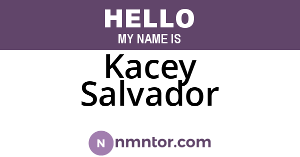 Kacey Salvador