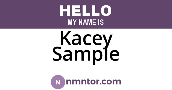 Kacey Sample