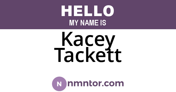 Kacey Tackett
