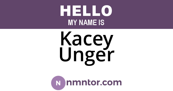 Kacey Unger