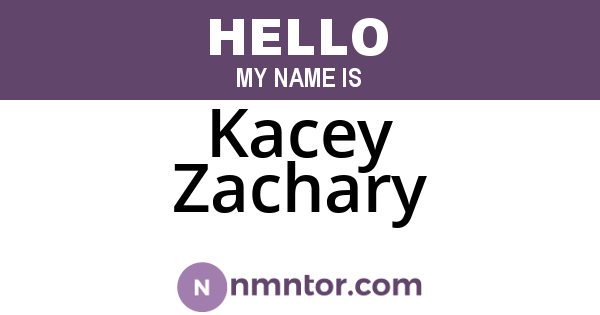 Kacey Zachary