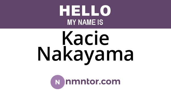 Kacie Nakayama