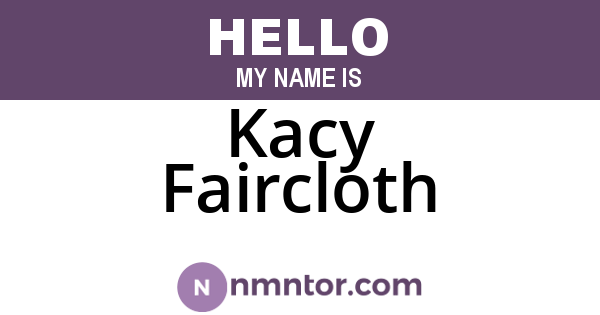 Kacy Faircloth