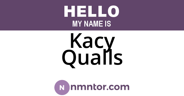 Kacy Qualls