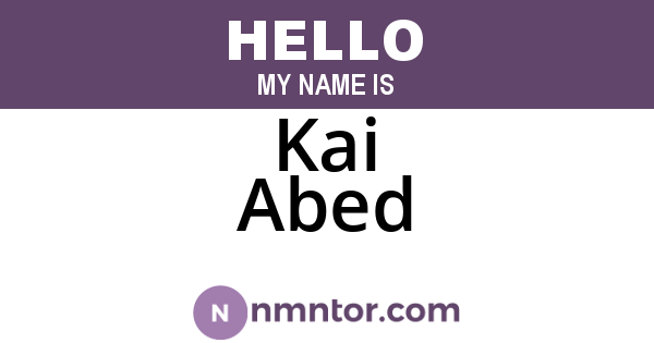 Kai Abed