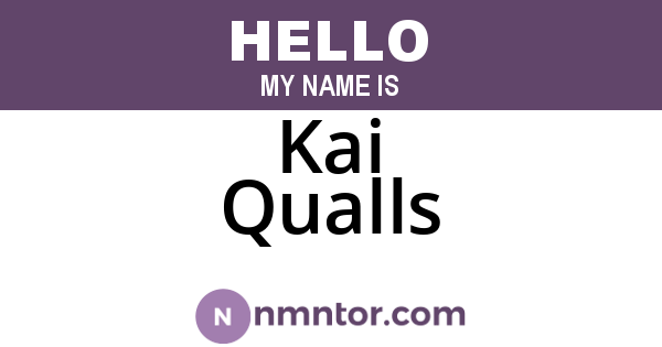 Kai Qualls