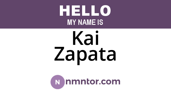 Kai Zapata