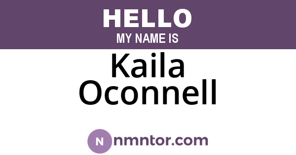 Kaila Oconnell