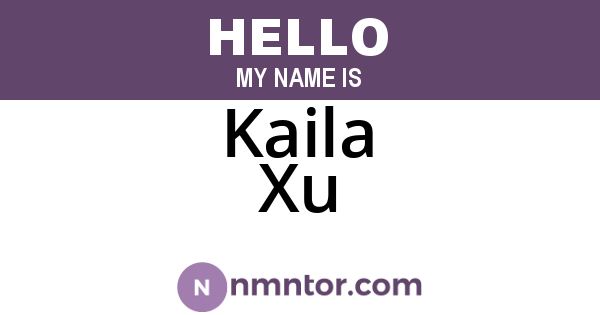 Kaila Xu
