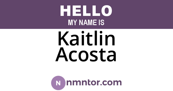 Kaitlin Acosta
