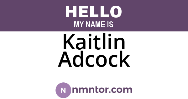 Kaitlin Adcock