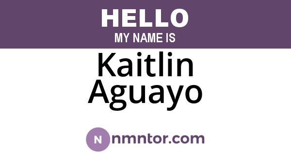 Kaitlin Aguayo