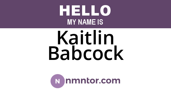 Kaitlin Babcock