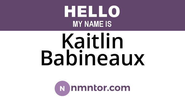 Kaitlin Babineaux