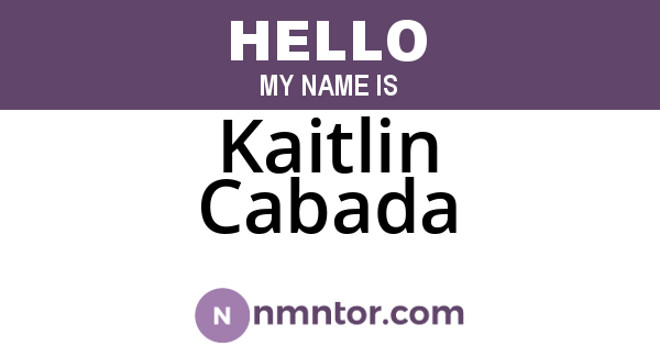 Kaitlin Cabada