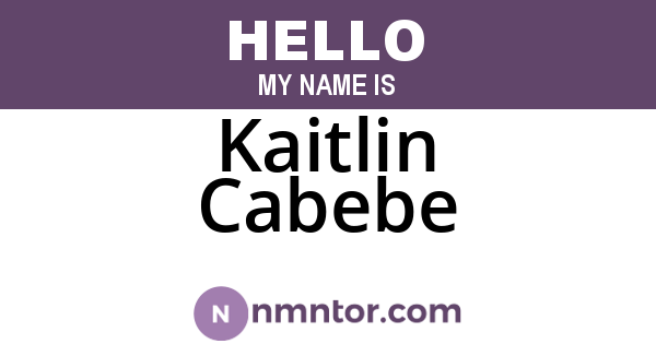 Kaitlin Cabebe