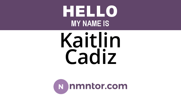 Kaitlin Cadiz