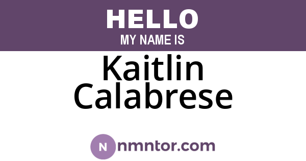 Kaitlin Calabrese