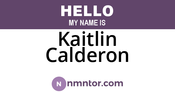 Kaitlin Calderon