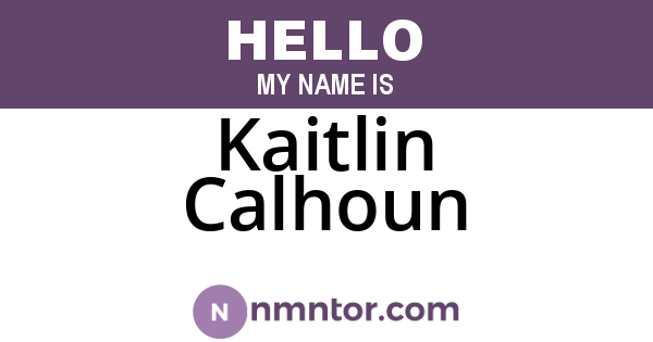 Kaitlin Calhoun