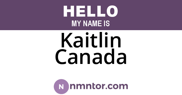 Kaitlin Canada