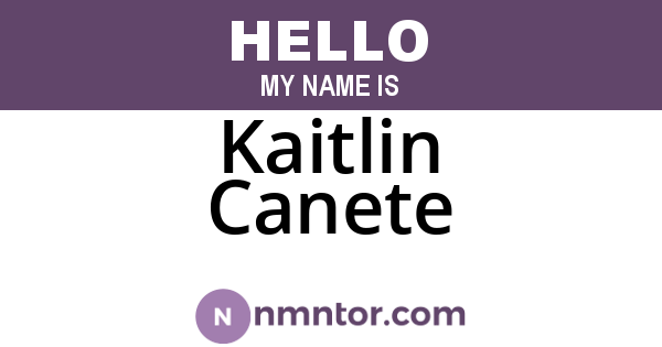 Kaitlin Canete
