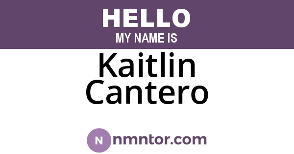 Kaitlin Cantero