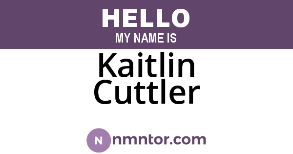 Kaitlin Cuttler