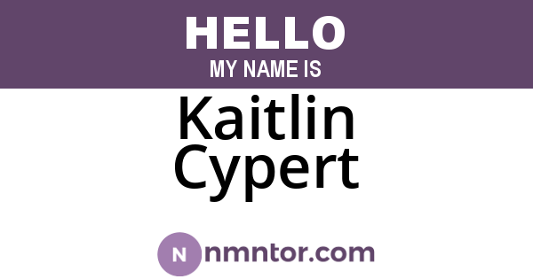 Kaitlin Cypert