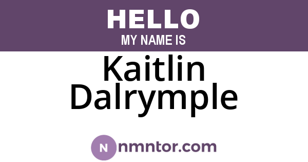 Kaitlin Dalrymple
