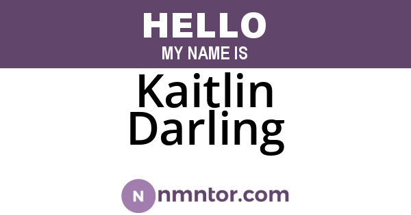 Kaitlin Darling