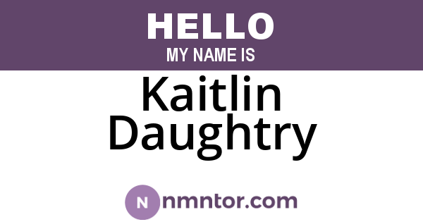 Kaitlin Daughtry