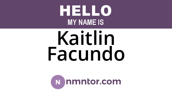 Kaitlin Facundo