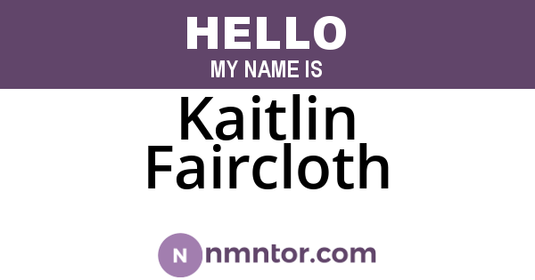 Kaitlin Faircloth