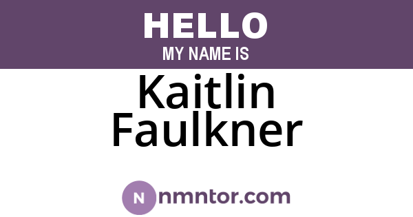 Kaitlin Faulkner