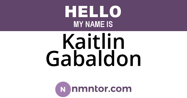 Kaitlin Gabaldon
