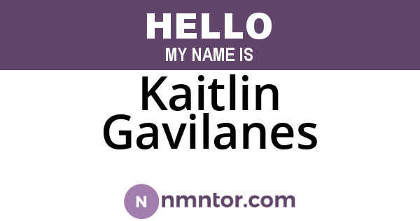 Kaitlin Gavilanes