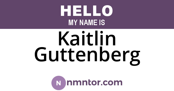 Kaitlin Guttenberg