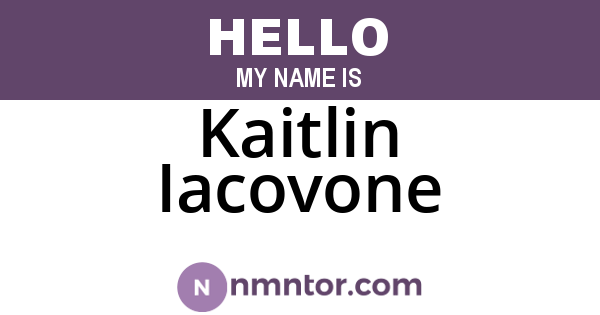 Kaitlin Iacovone