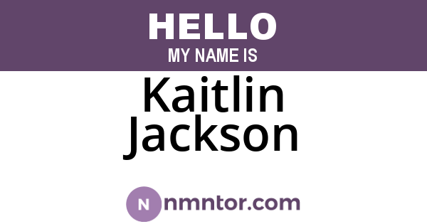 Kaitlin Jackson
