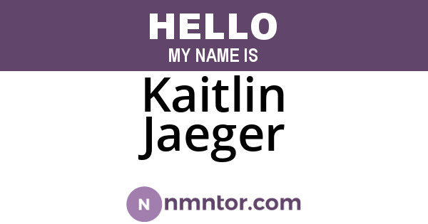 Kaitlin Jaeger