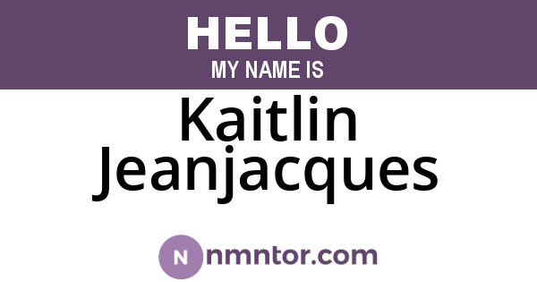 Kaitlin Jeanjacques
