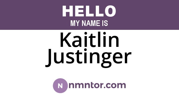 Kaitlin Justinger