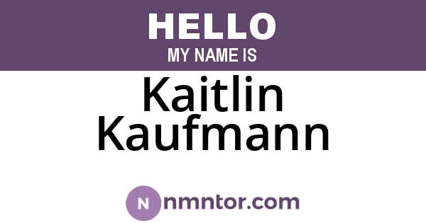 Kaitlin Kaufmann