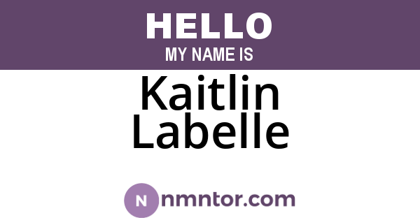 Kaitlin Labelle