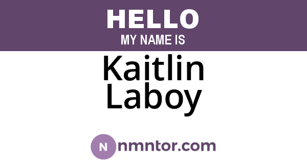 Kaitlin Laboy
