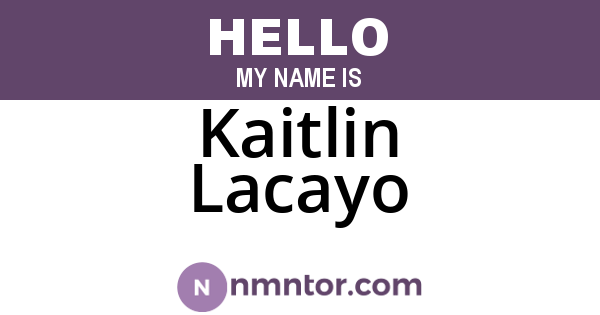 Kaitlin Lacayo