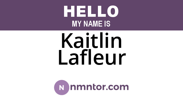Kaitlin Lafleur